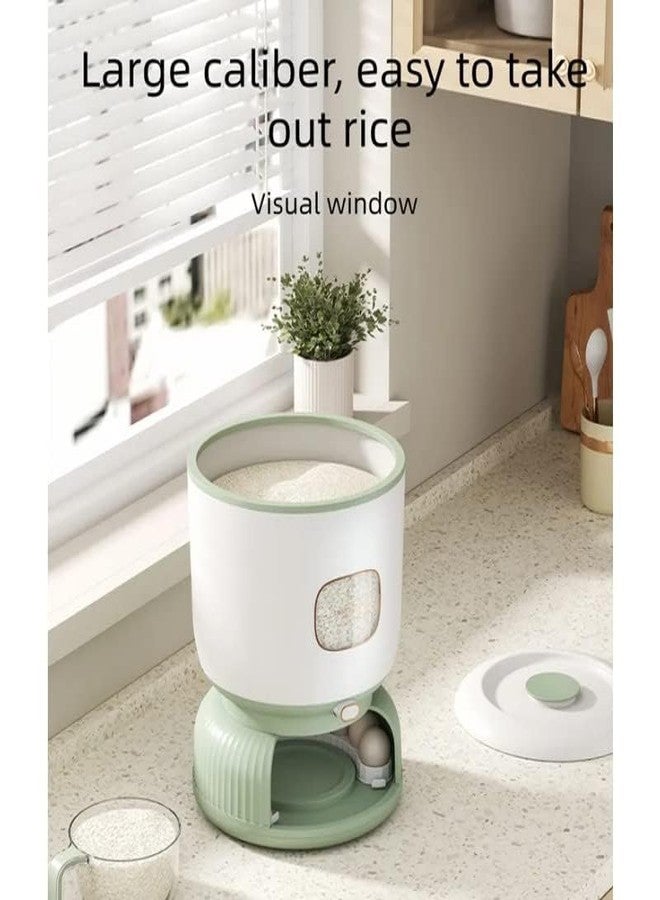 BLURISM Moisture-proof, Insect-proof, Airtight Storage Container for Rice, Cereals, Grains, Flours, Dog Food, and Pet Food, Rice Dispenser Storage Container With Egg holder & Cup - Image 3
